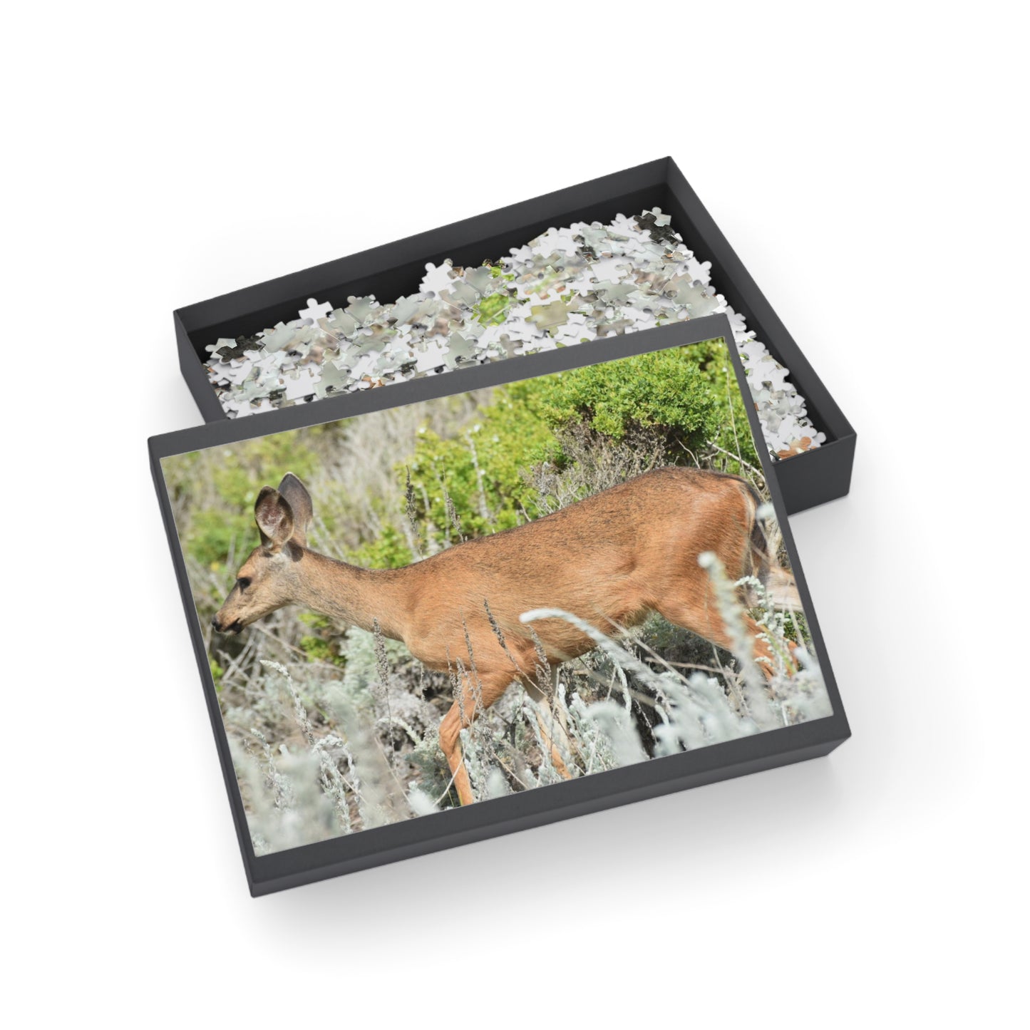 1000-Piece Mule Deer in Shrubbery Puzzle