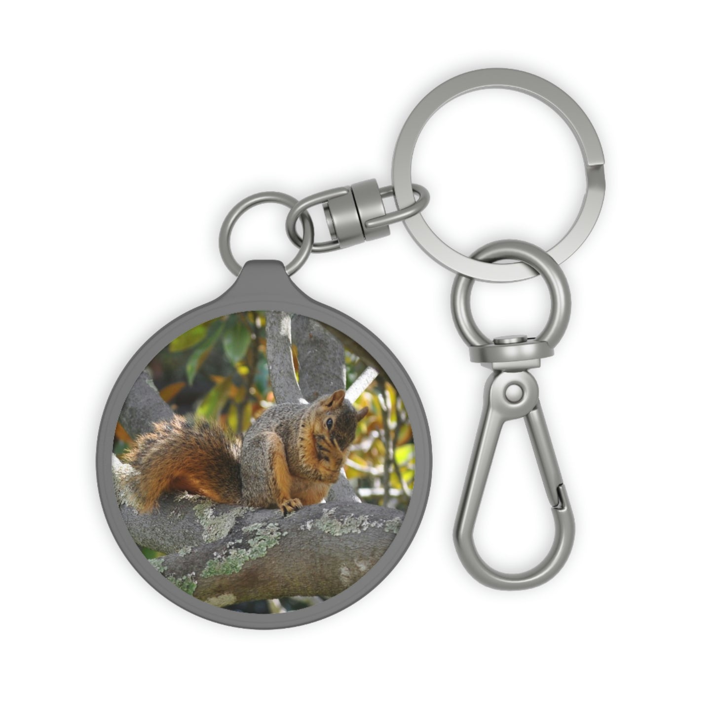 Facepalming Fox Squirrel Keyring Tag